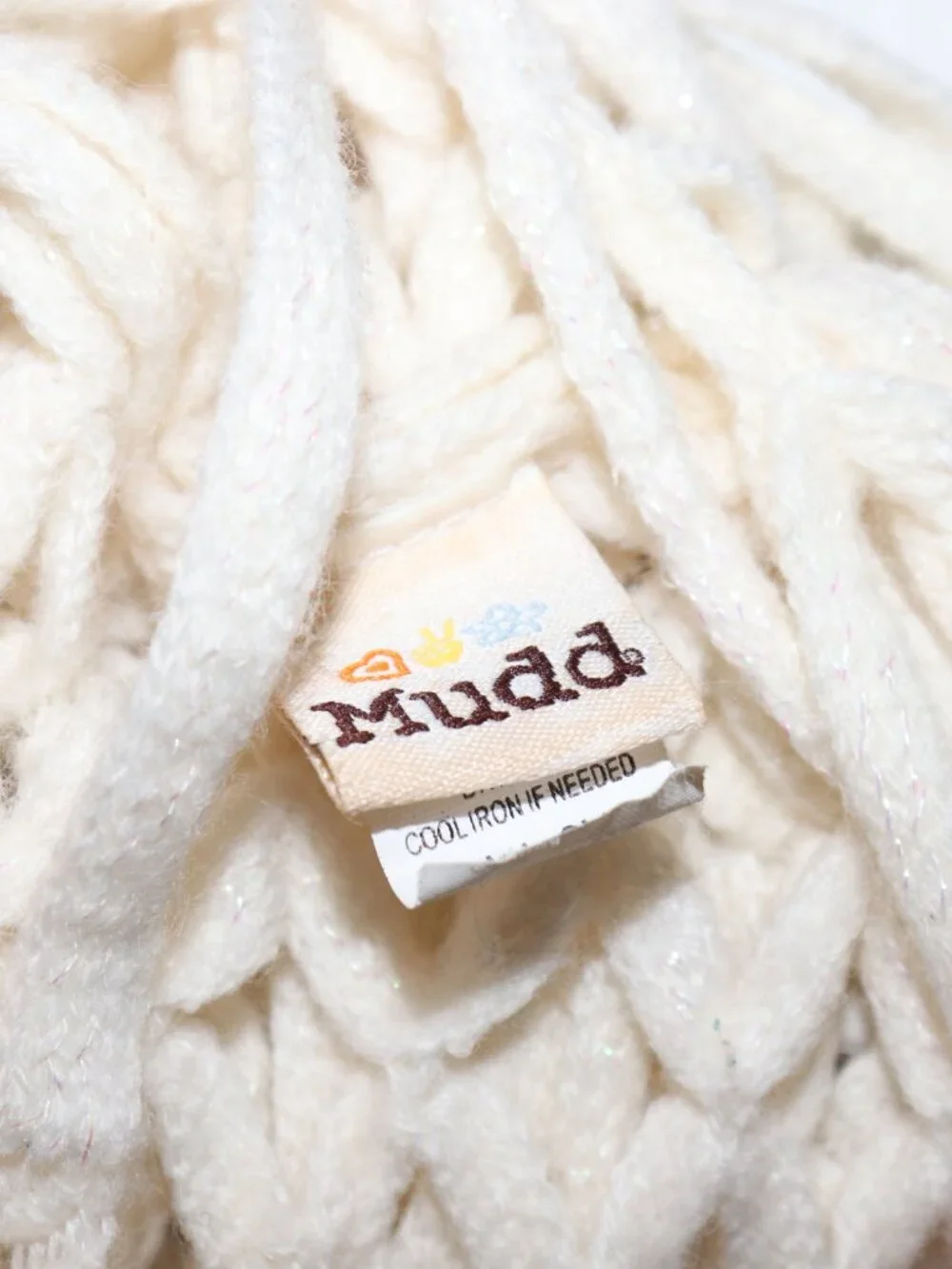 ✨ Y2K MUDD Glitter Cream Scarf · 50